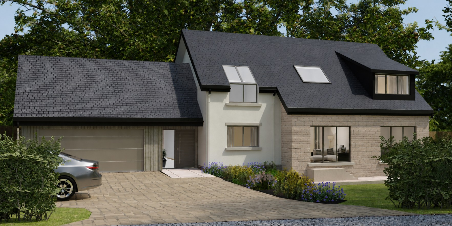 Hollywalk Meadows principal elevation with integral double garage